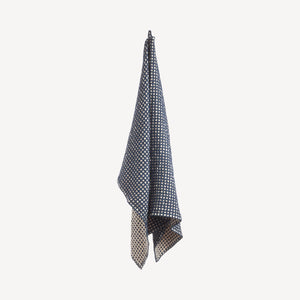 Puro Ruutu-pyyhe 100x150cm | tummansininen/kitti