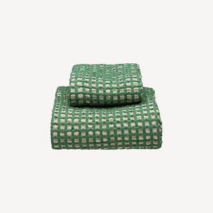 Puro Ruutu -pyyhe 50x70cm | vihreä/kitti
