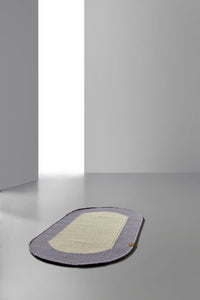 Raami-villamatto 70x120cm | luonnonvalkoinen/laventeli