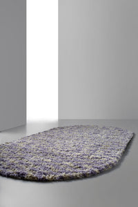 Siipi-villanukkamatto 160x300cm | luonnonharmaa/laventeli